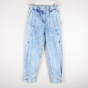IRO Paris Airvau High Waist Carrot Cut Acid Wash Jeans Women's 36 (29x27)